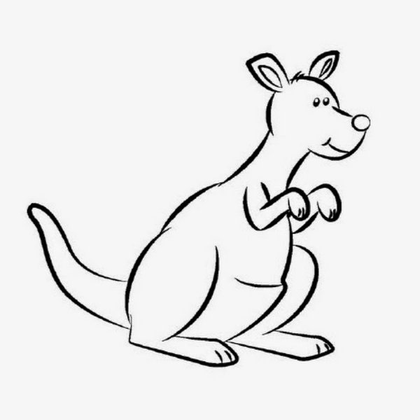 Кенгуру для детей черно белая