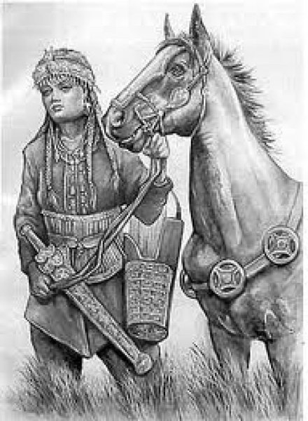 Дева воительница эскиз