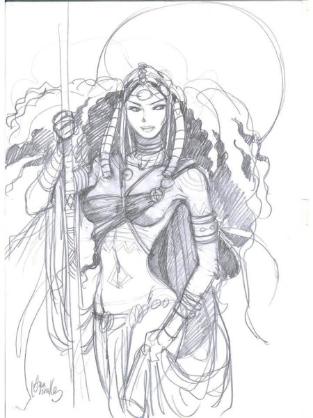 Амазонки карандашом