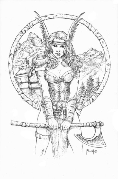 Амазонки карандашом