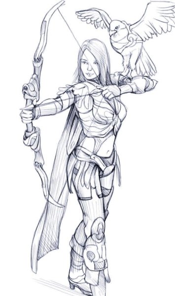 Эскизы амазонки