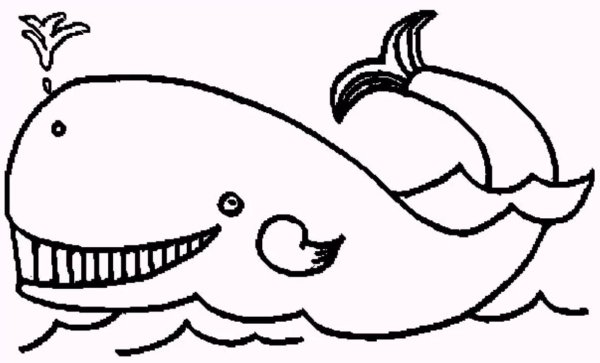 Легкие рисунки кита