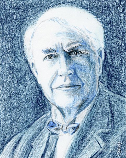 Томас Эдисон рисунок