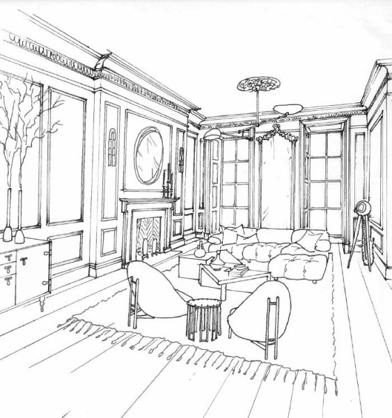 Эскиз интерьера