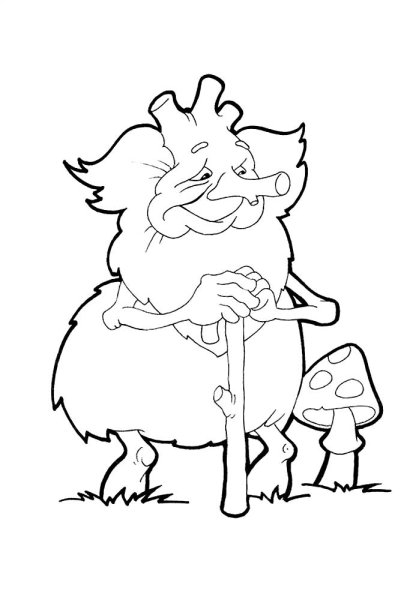 Домовой раскраска