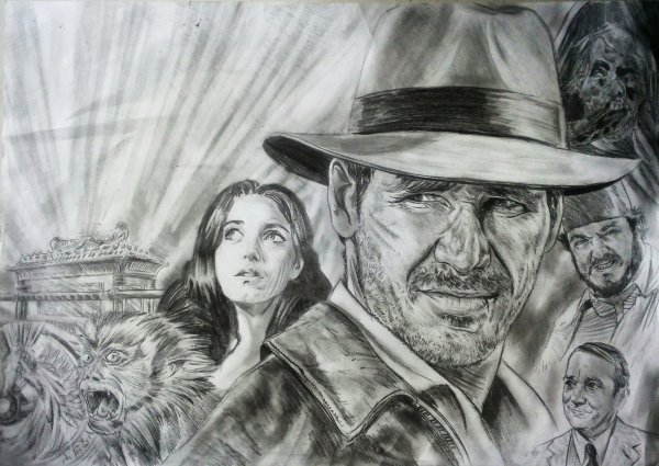 Индиана Джонс рисунок