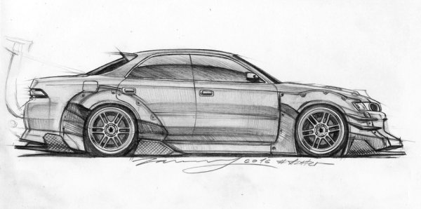 Тойота Марк 2 арт сбоку