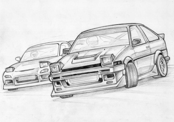 Nissan Silvia s13 эскиз