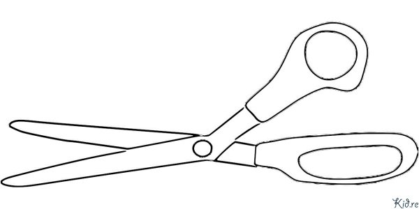 Ножницы раскраска для детей
