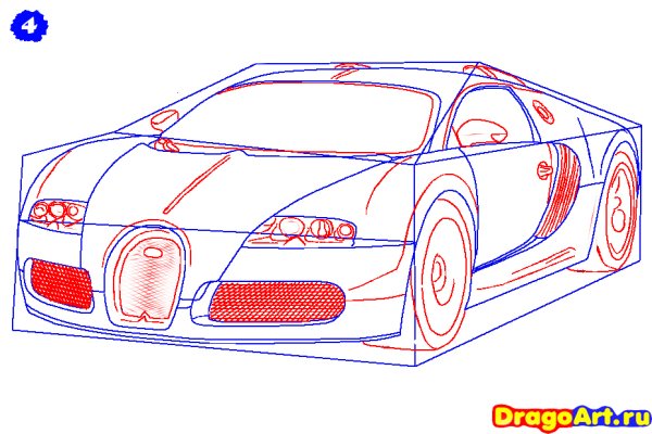 Чертёж Бугатти Шерон