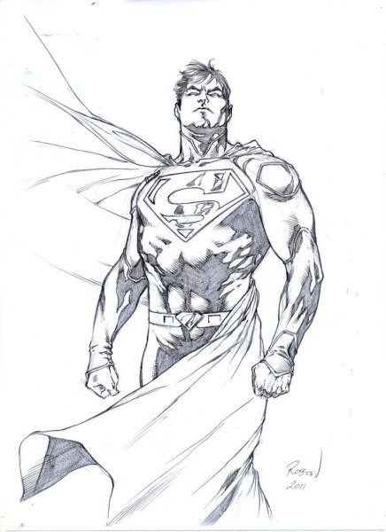 Супермен для рисования легко