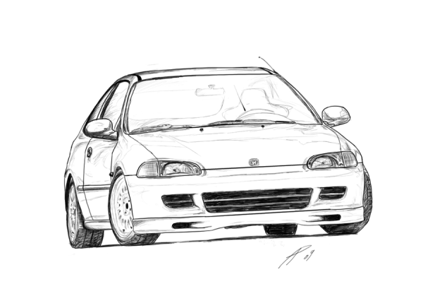 Рисунок Honda Civic 5 EG