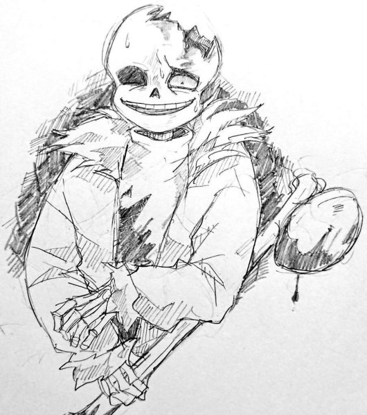 Андертейл набросок Санс