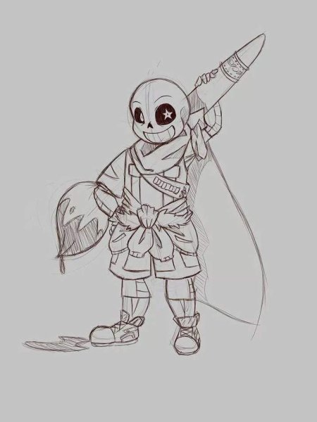 Раскраска Undertale Sans