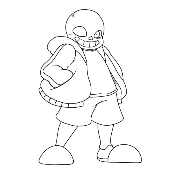 Раскраски Undertale Санс