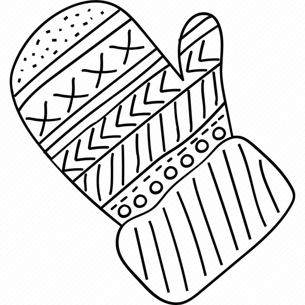 Раскраска. Рукавичка