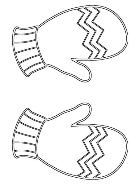 Рукавички раскраска