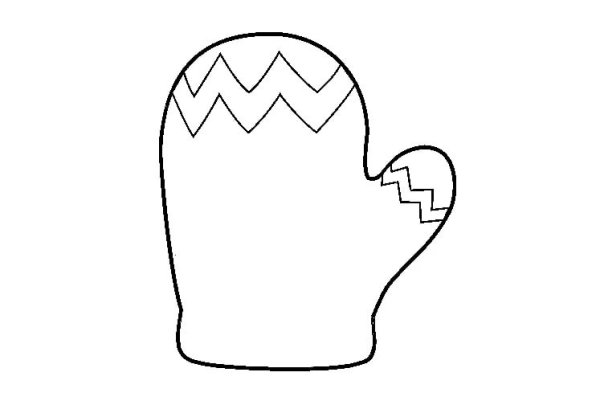 Рукавичка раскраска для детей