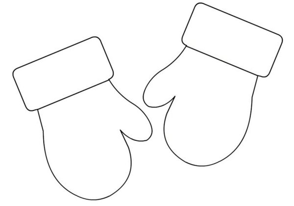Варежки раскраска для детей
