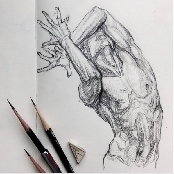 Тело карандашом