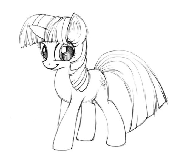 Пони карандашом