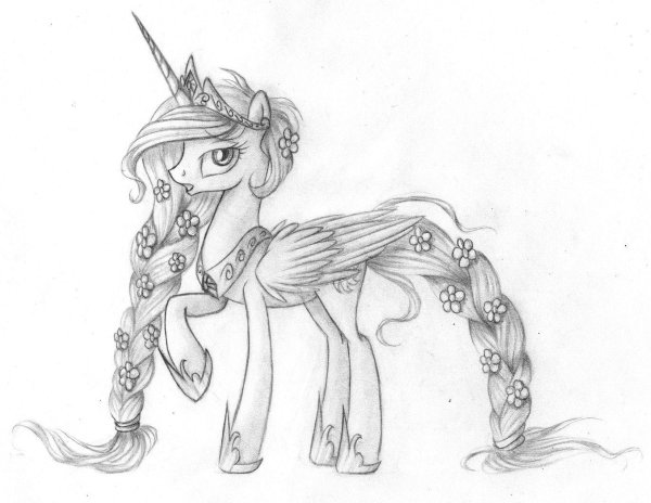 Картинки для срисовки пони