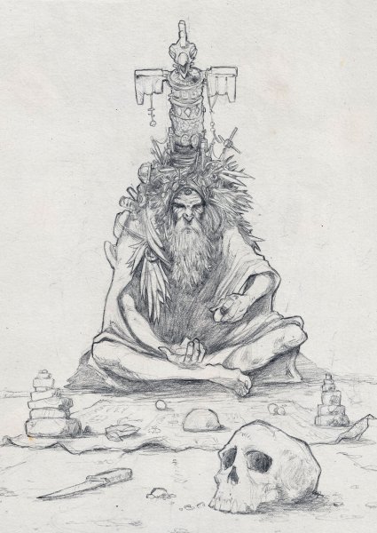 Индеец рисунок карандашом