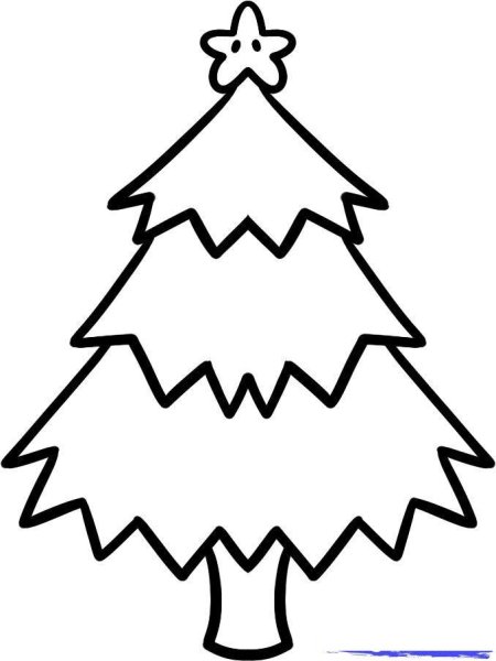 Елка раскраска