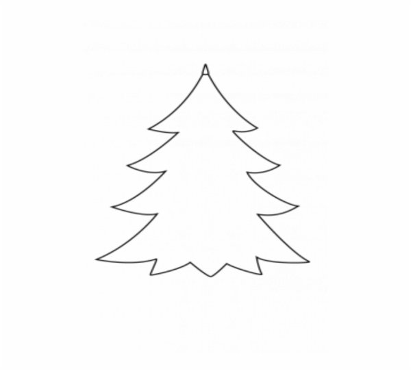 Елка карандашом для срисовки