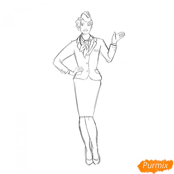 Стюардесса раскраска для детей
