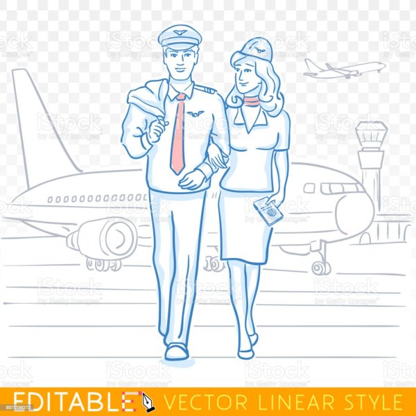 Стюардесса раскраска