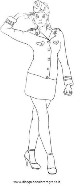 Раскраска профессии стюардесса