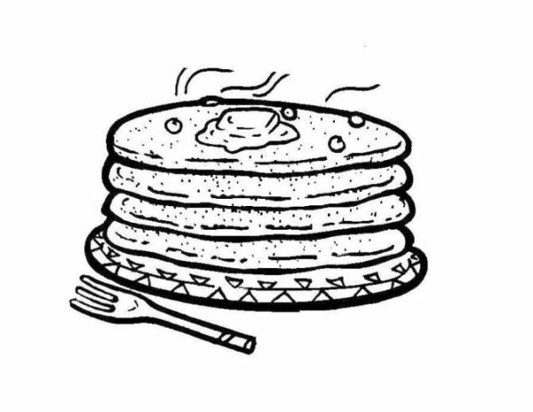 Блинчики раскраска