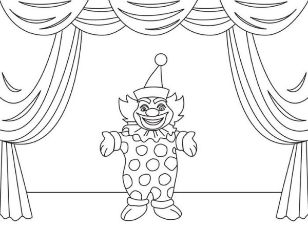 Кукольный театр раскраска для детей