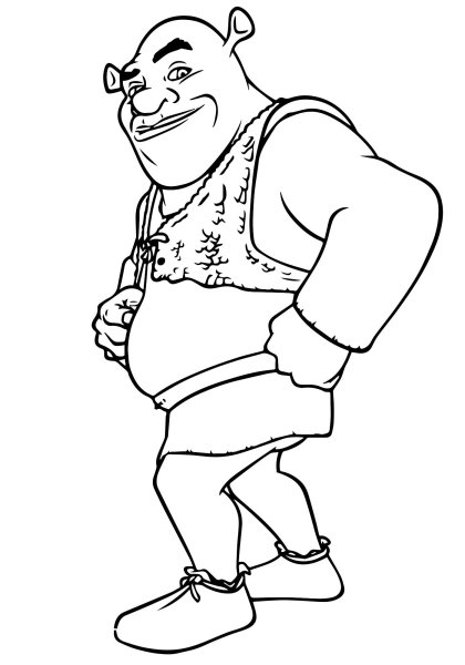 Шрек раскраска