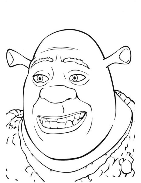 Шрек 1 раскраска
