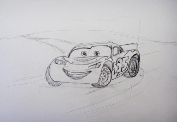 Зарисовка машинки Тачки