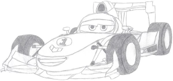 Молния Маквин карандашом