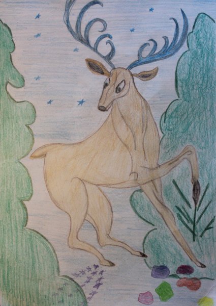 Иллюстрация к сказке серебряное копытце рисунок для детей