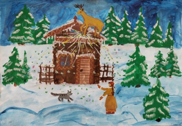 Зимняя сказка рисунок