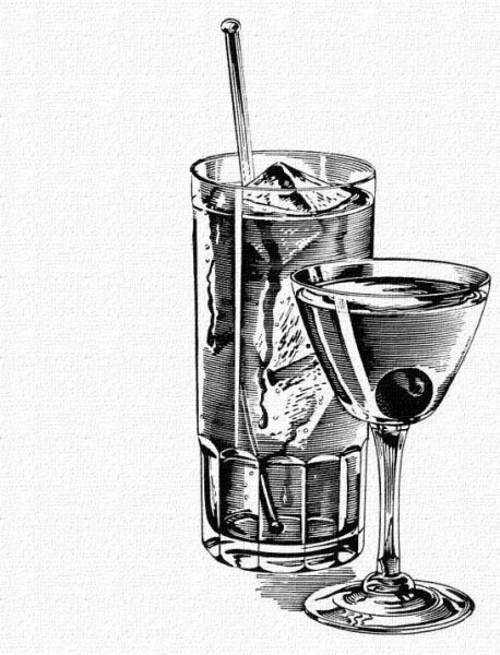 Коктейль набросок