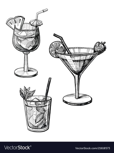 Коктейль набросок