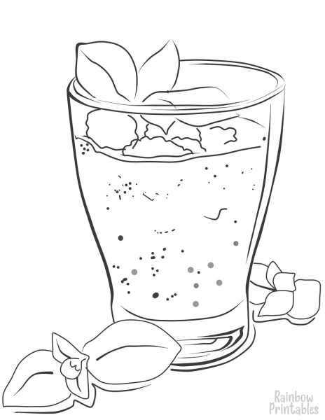 Раскраска коктейль