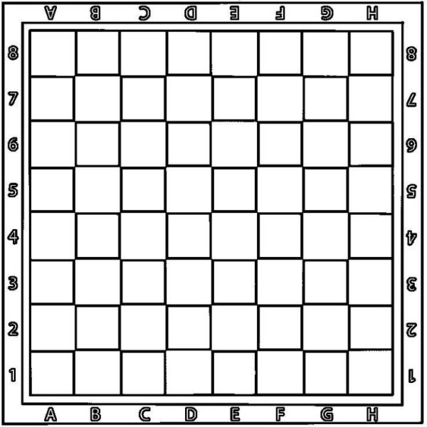 Шахматы раскраска для детей