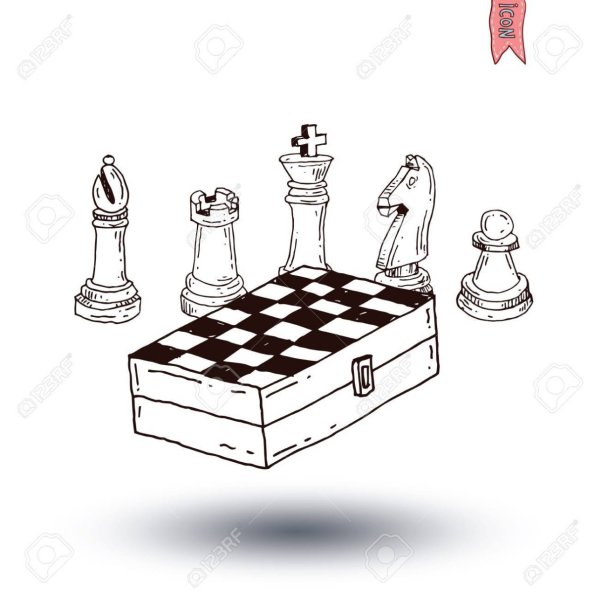 Шахматная доска рисунок