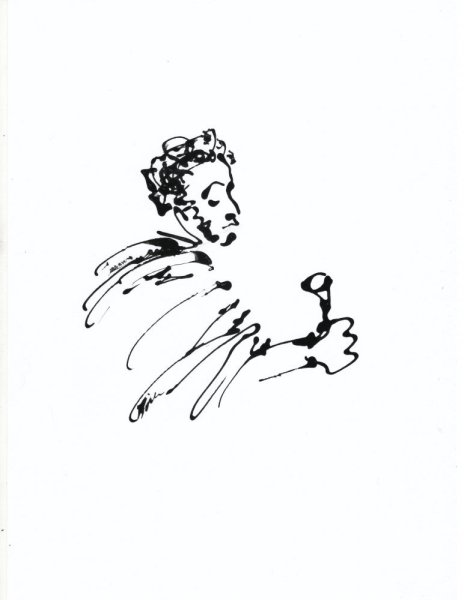 Карандашный портрет Пушкина