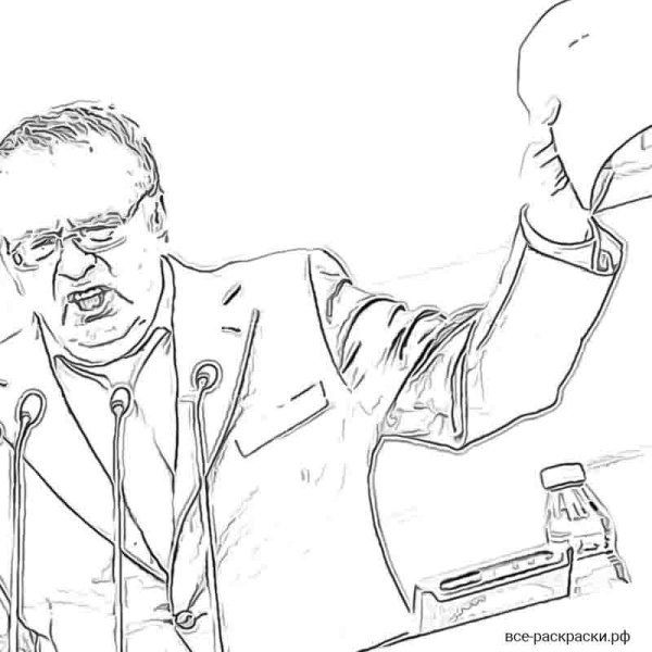 Жириновский портрет чб