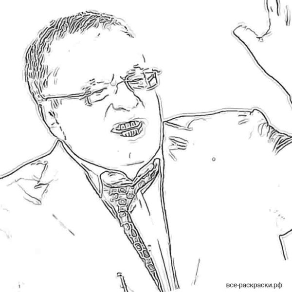 Жириновский портрет чб