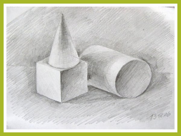 Штриховка геометрических предметов