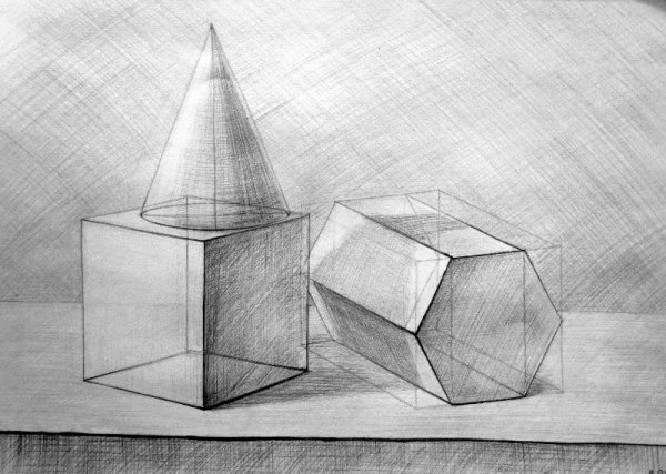 Творческое испытание композиция из геометрических тел